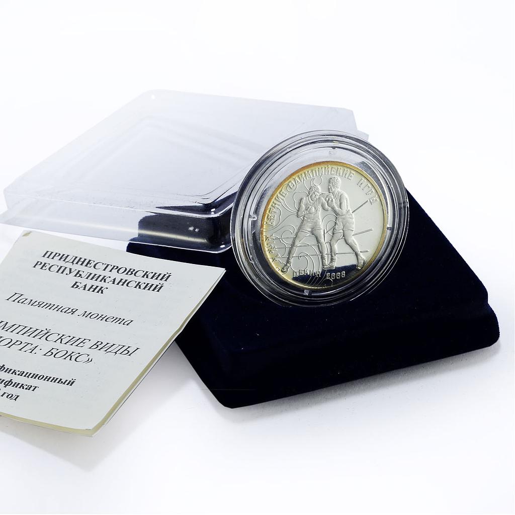 Transnistria 10 roubles Beijing Summer Olympic Games Boxing silver coin 2008