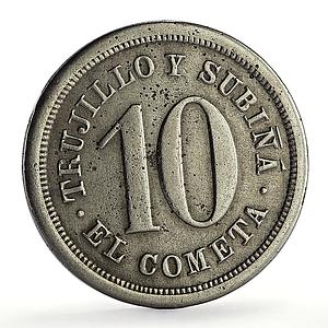 Ponce Puerto Rico 10 centavos El Cometa Trujillo y Subina Quincalla token coin