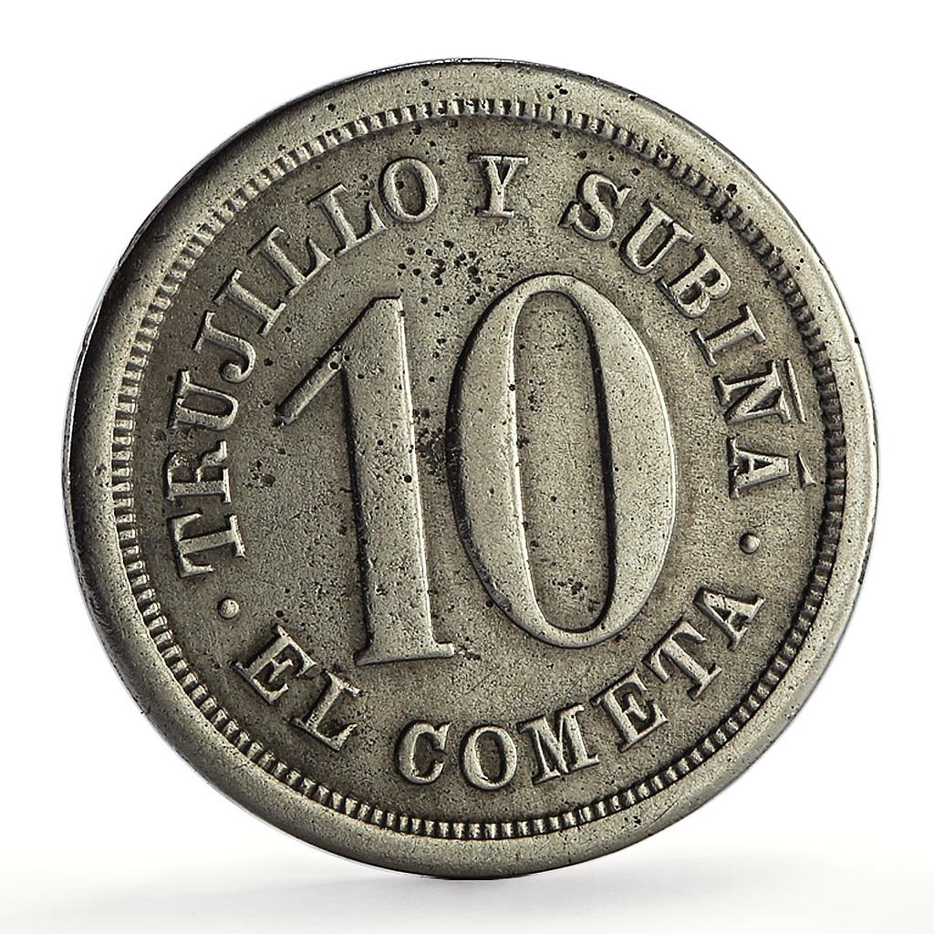 Ponce Puerto Rico 10 centavos El Cometa Trujillo y Subina Quincalla token coin