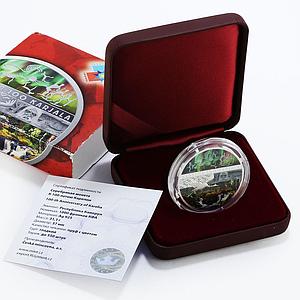 Cameroon 1000 francs 100th Anniversary of Karelia Crane Deer silver coin 2019