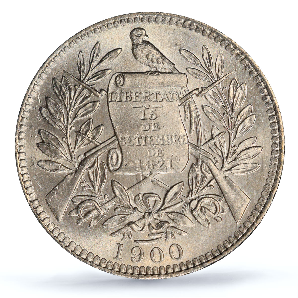 Guatemala 1 real Republic Coinage Libertad KM-177 MS64 PCGS CuNi coin 1900
