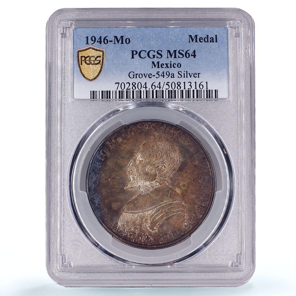 Mexico Zacatecas Foundation Anniversary Mine Workers MS64 PCGS silver medal 1946