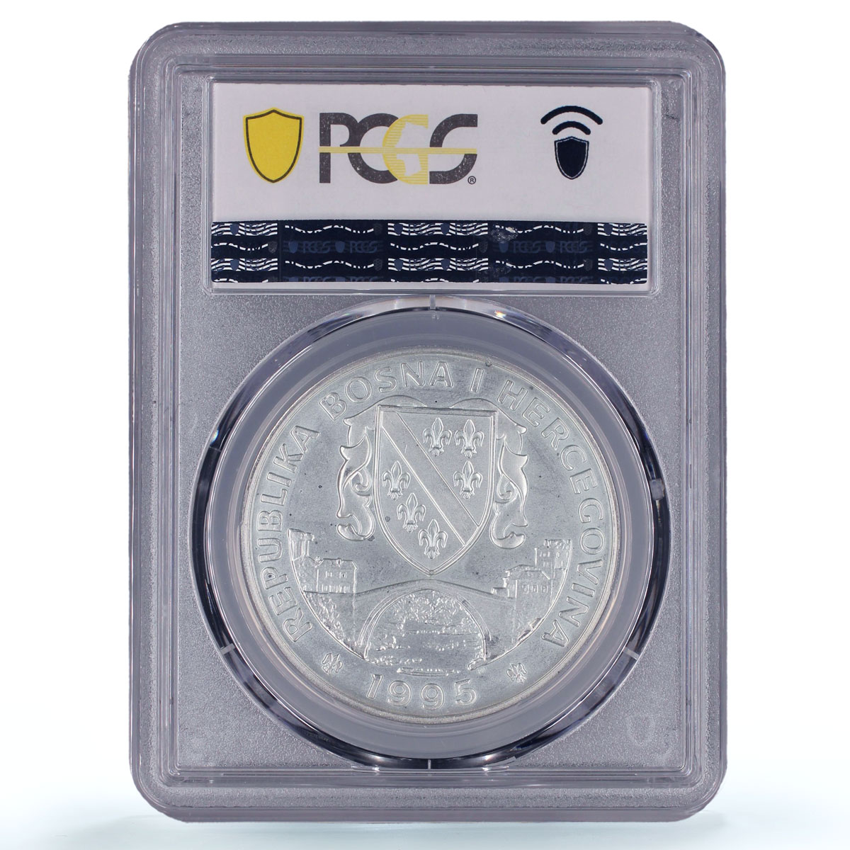 Bosnia and Herzegovina 750 dinara Youth Olympics PR66 PCGS silver coin 1995