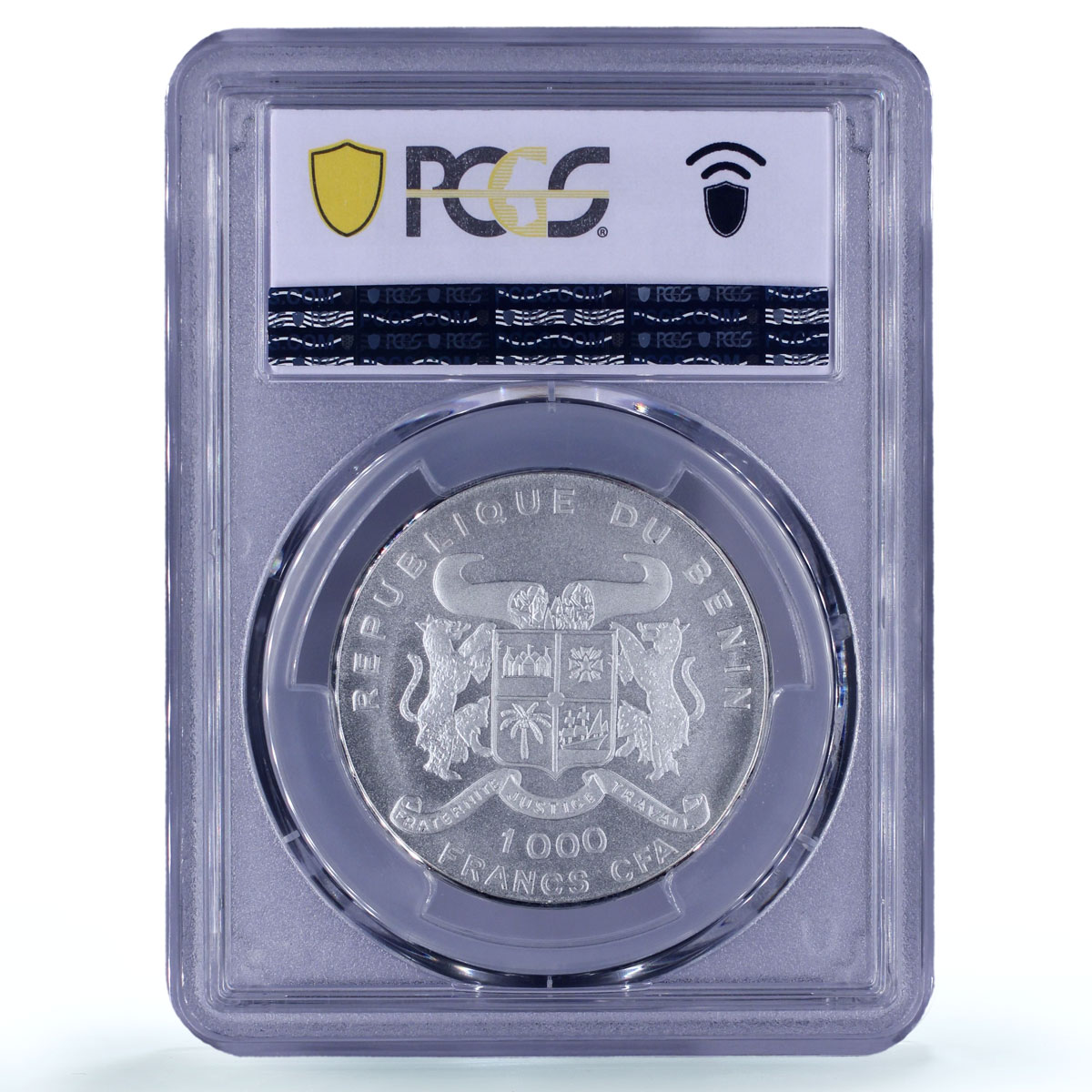 Benin 1000 francs Sydney Olympics Runners Piefort MS70 PCGS silver coin 1997
