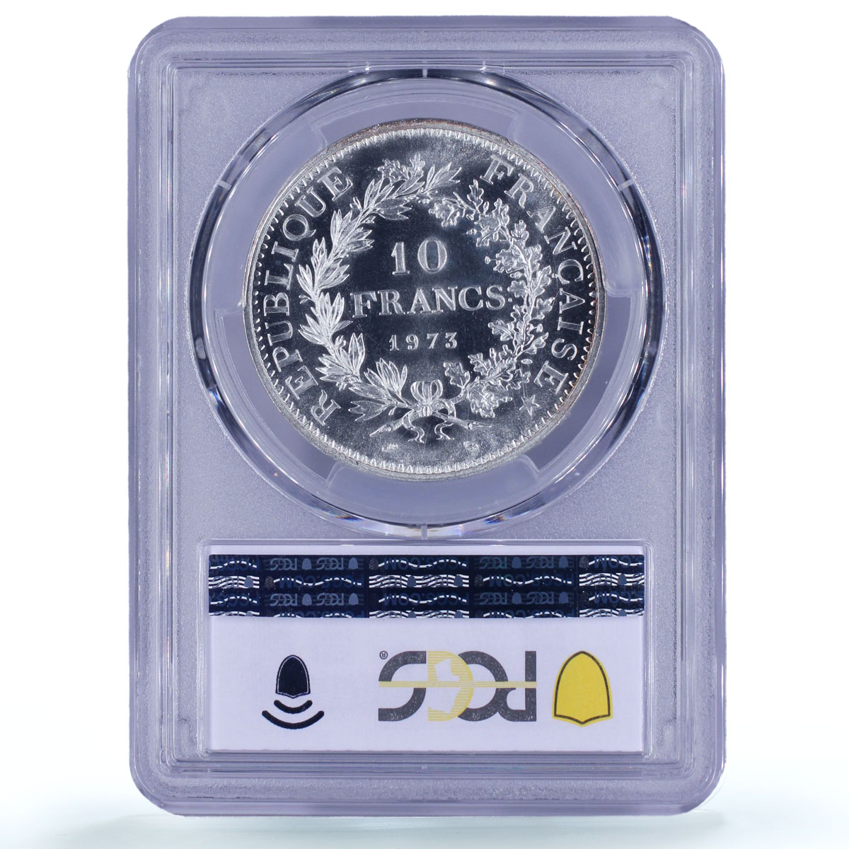 France 10 francs Freedom Equality Fraternity Hercules MS69 PCGS silver coin 1973