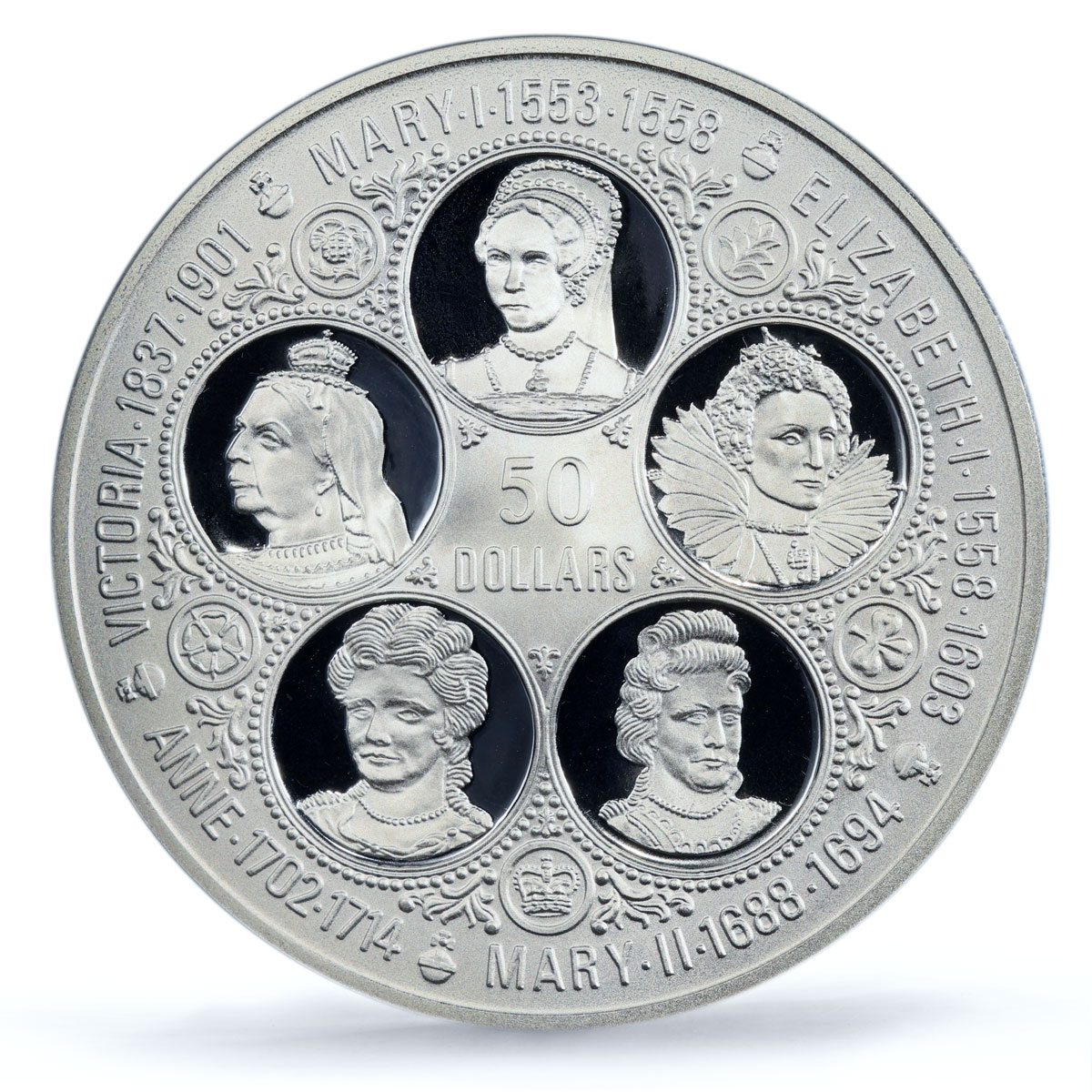 Cayman Islands 50 dollars England Queens Politics PR70 PCGS silver coin 1976