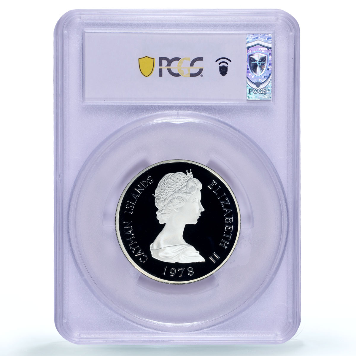 Cayman Islands 50 dollars Coronation 25th Anniversary Queens PR70 PCGS coin 1978