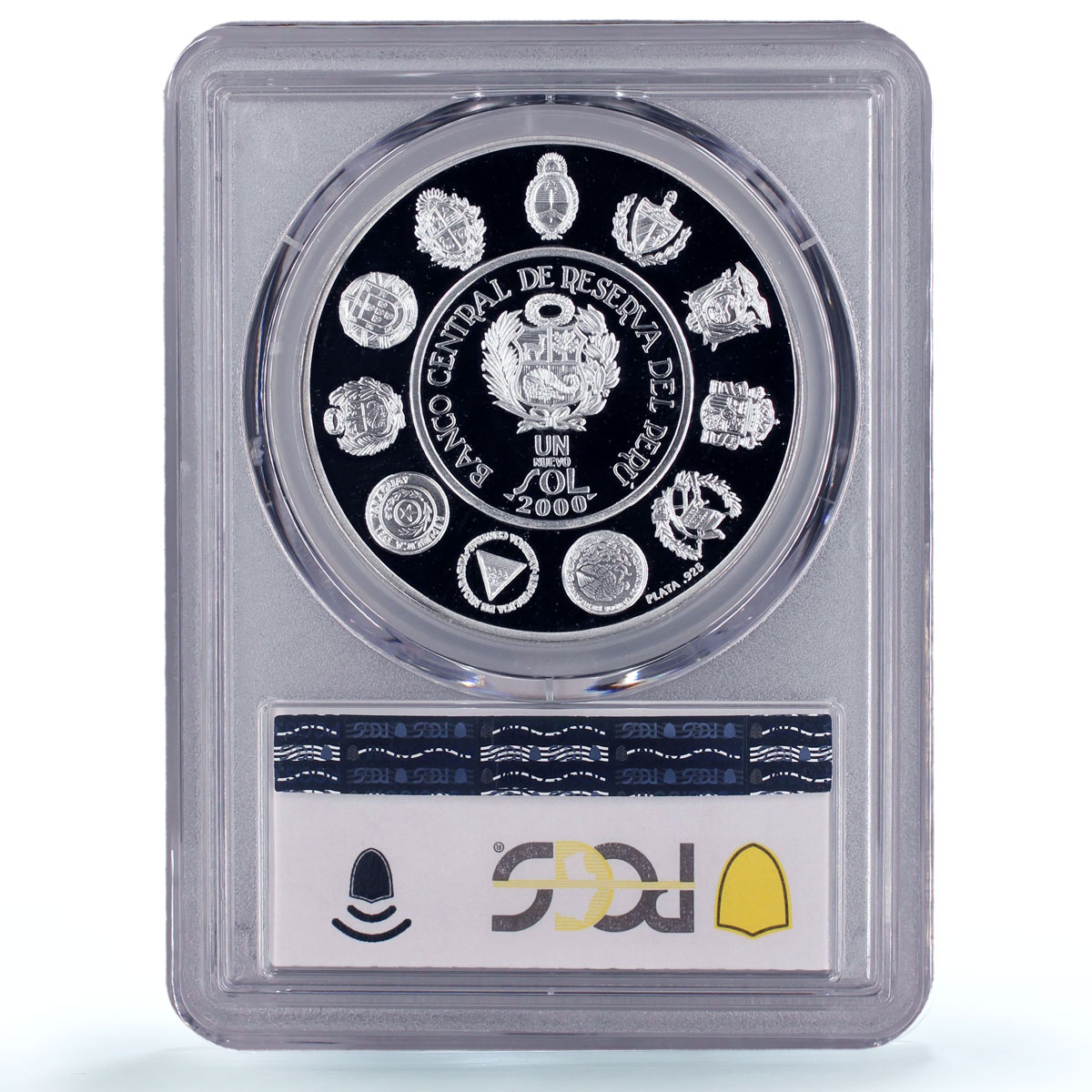 Peru 1 sol Ibero-American Hombre Caballo Man Horse PR70 PCGS silver coin 2000