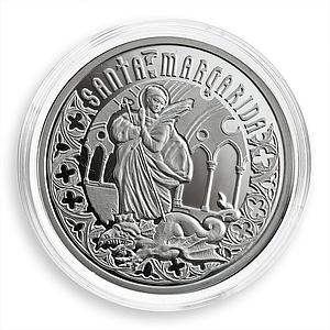 Andorra 10 diners Holy Helpers Saint Margaret proof silver coin 2011