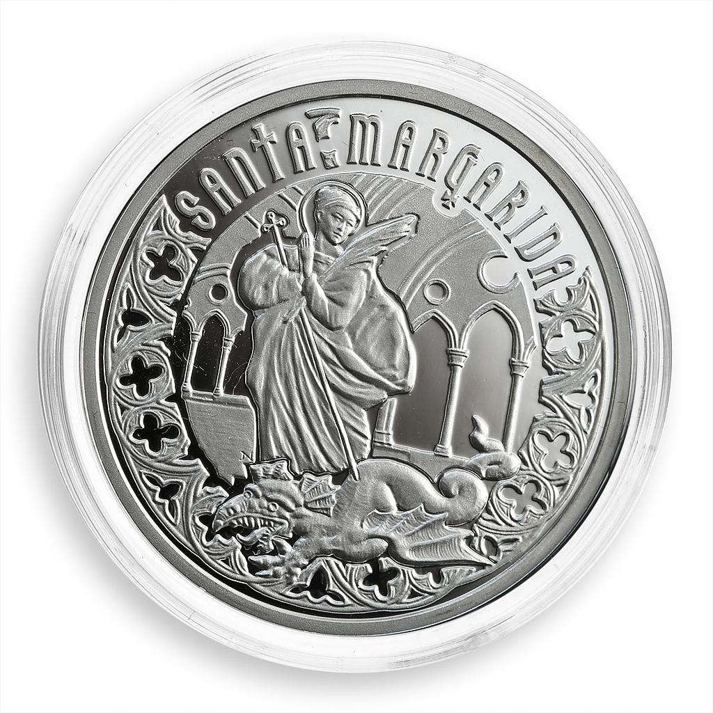 Andorra 10 diners Holy Helpers Saint Margaret proof silver coin 2011