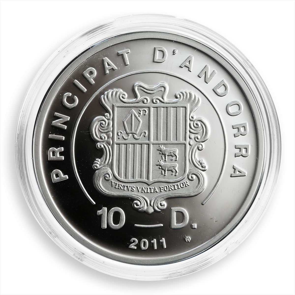 Andorra 10 diners Holy Helpers Saint Margaret proof silver coin 2011
