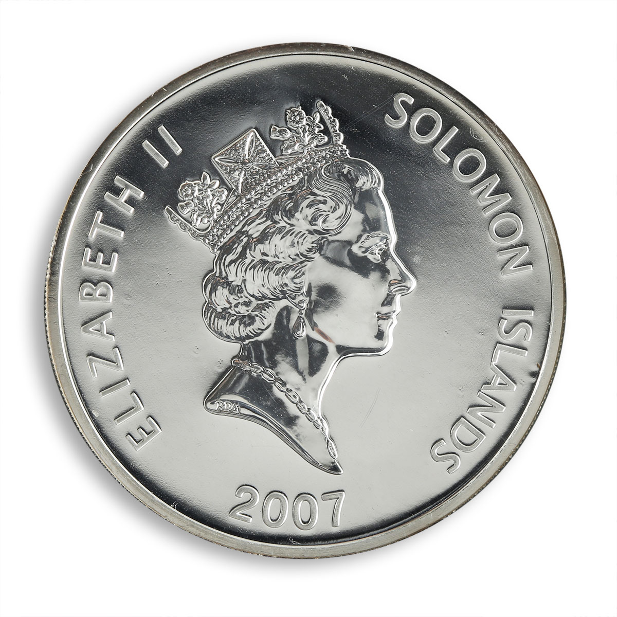 Solomon Islands 5 dollars Year of Pig Red Lunar Calendar silver coin 2007