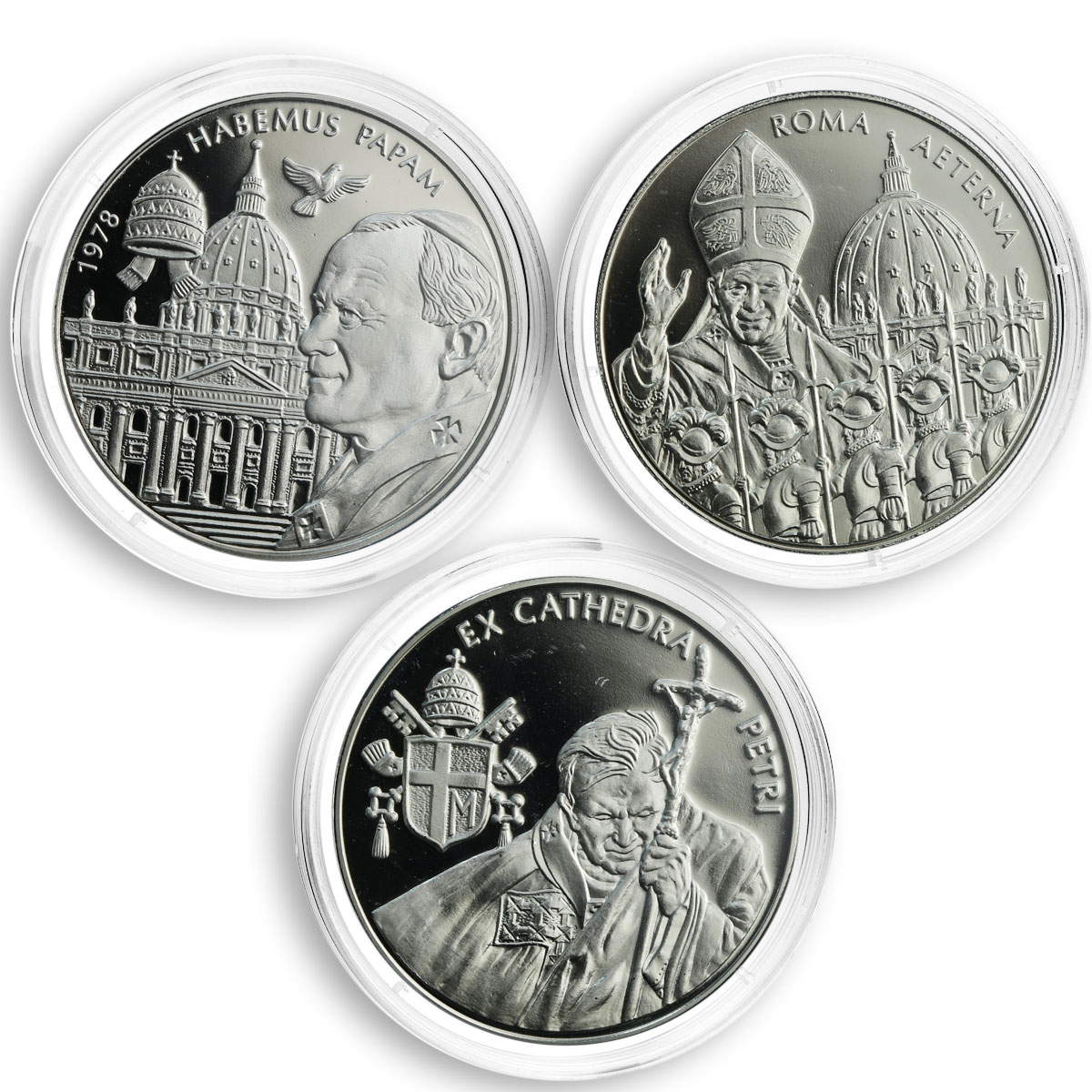 Malta set of 9 coins 10 liras Pope John Paul II CuNi proof 2005