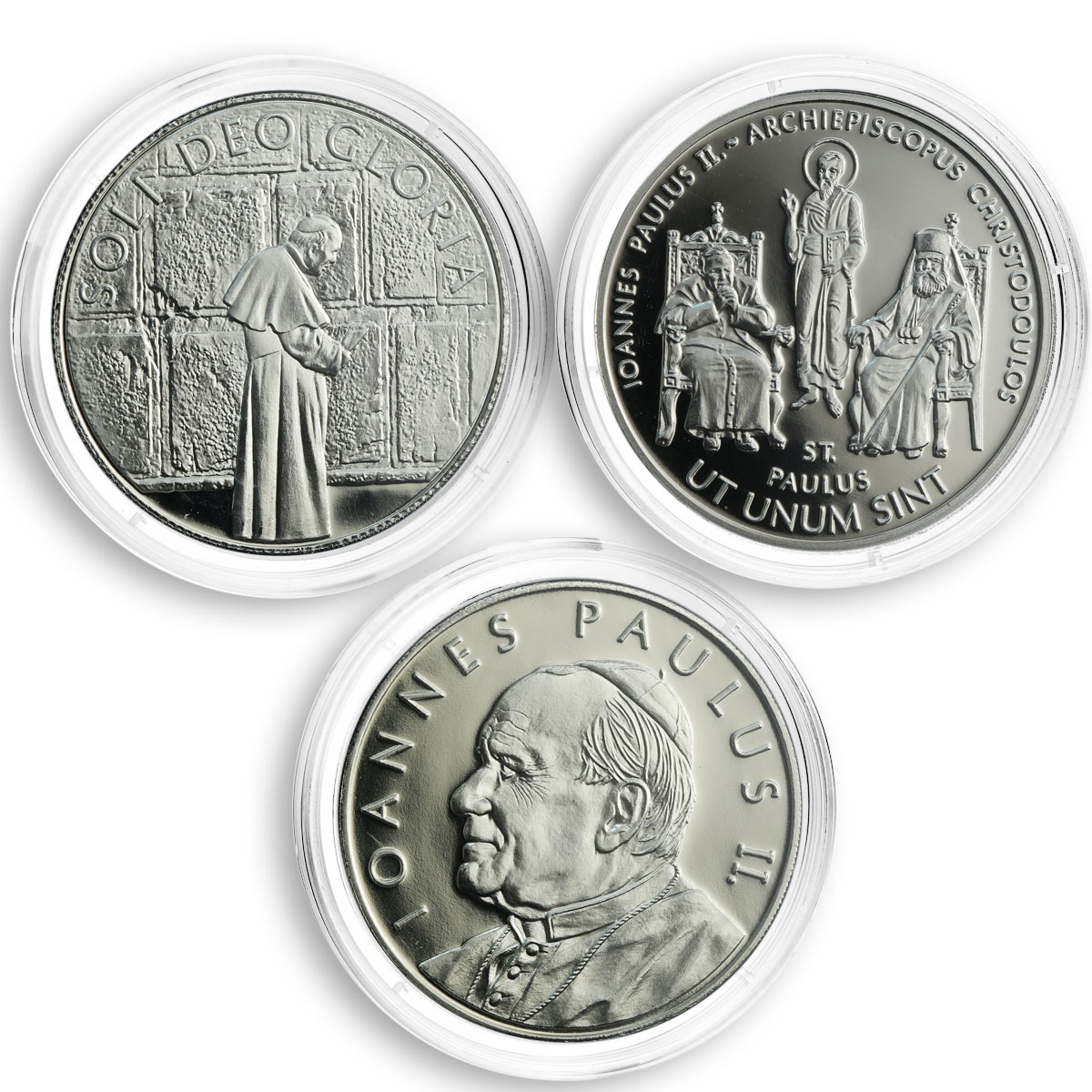 Malta set of 9 coins 10 liras Pope John Paul II CuNi proof 2005