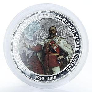 Australia 1 dollar Edward VII King of United Kingdom Monarch silver coin 2010
