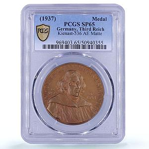 Germany Third Reich Nicolaus Copernicus Astronomy SP65 PCGS bronze medal 1937