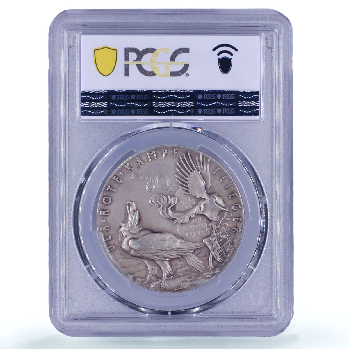 Germany Richthofen Red Baron Planes Aviation Matte SP64 PCGS silver medal 1918