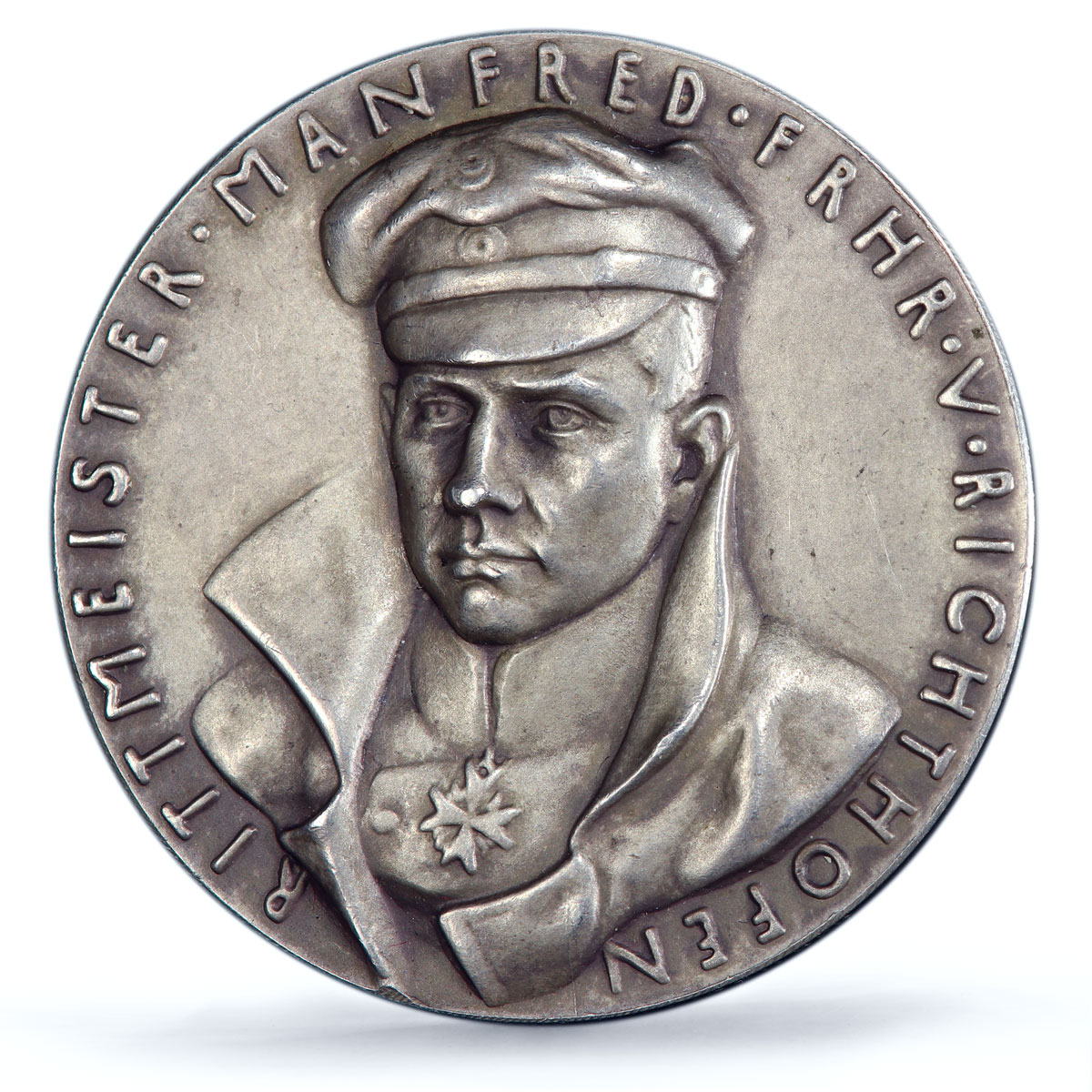 Germany Richthofen Red Baron Planes Aviation Matte SP64 PCGS silver medal 1918