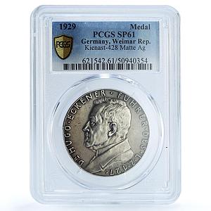Germany Hugo Eckener Airship Flight Pyramids Sphinx SP61 PCGS silver medal 1929