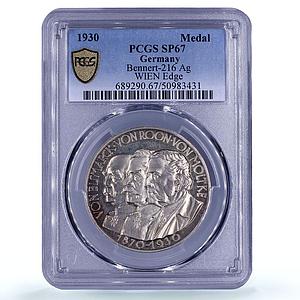 Germany Sedan Battle Bismarck Roon Moltke Matte SP67 PCGS silver medal 1930