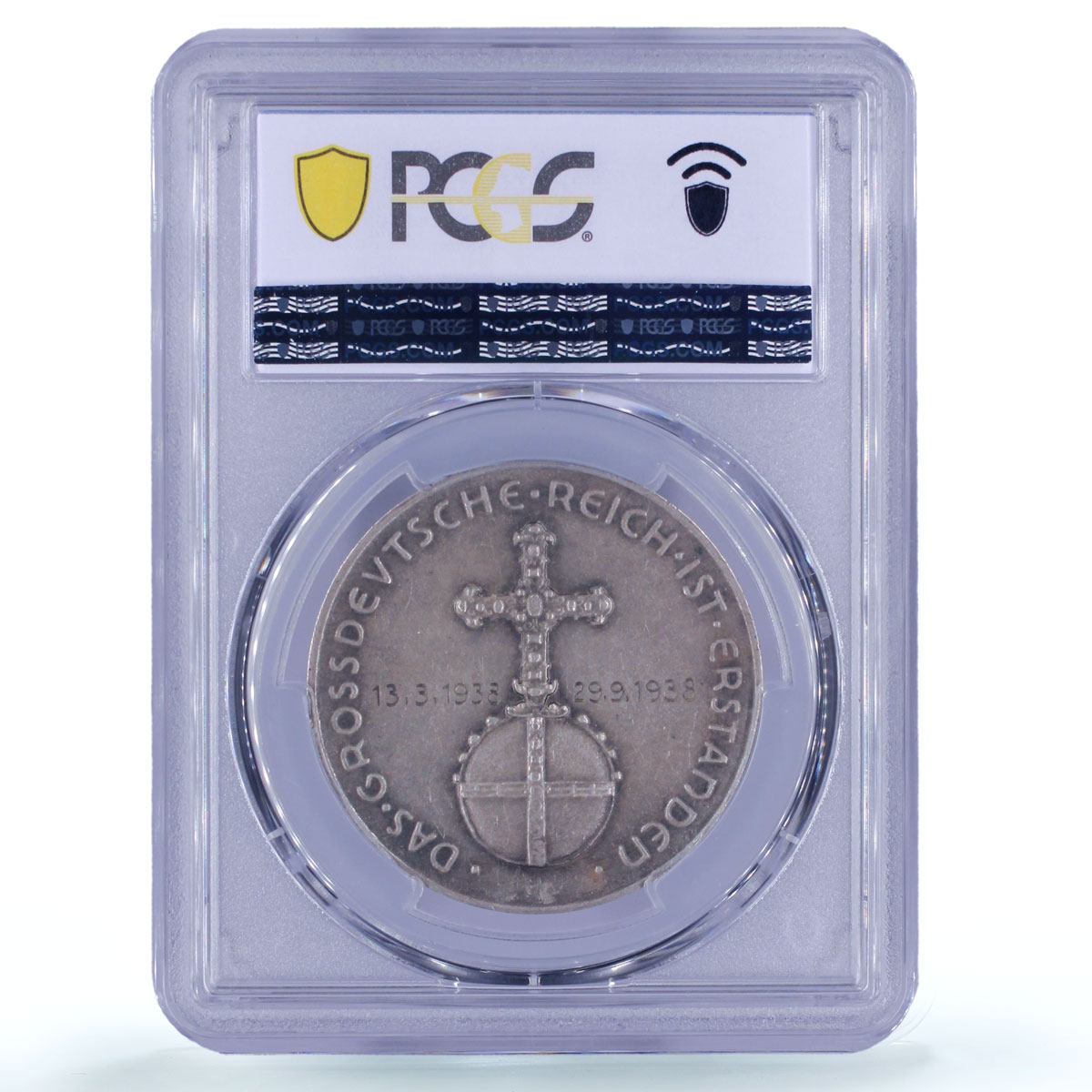 Germany Third Reich Arisen Empire Hitler Politics SP61 PCGS silver medal 1938