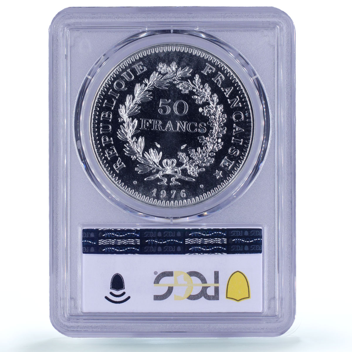 France 50 francs Freedom Equality Fraternity Hercules MS69 PCGS silver coin 1976
