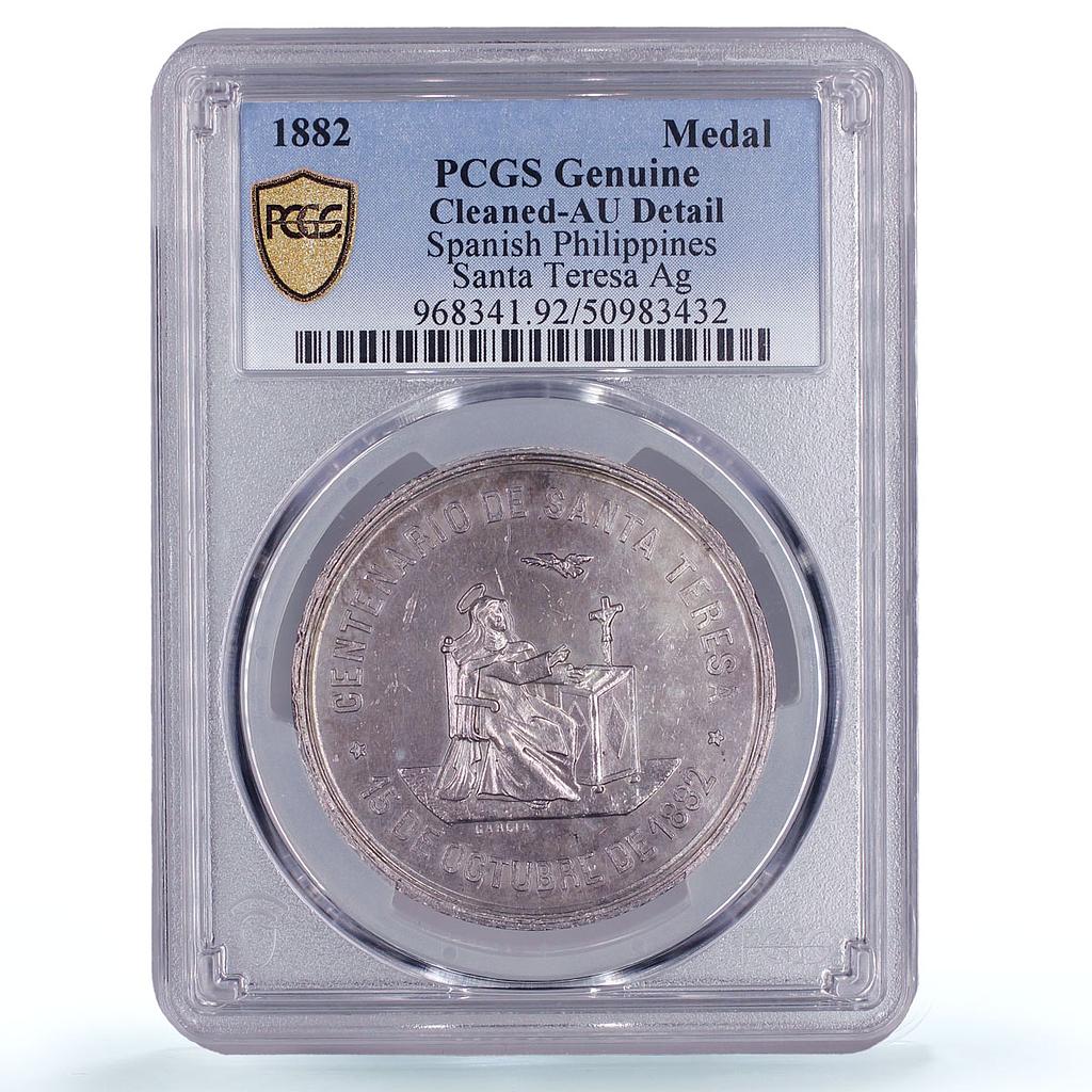 Philippines Santa Teresa 100th Anniversary Religion AU PCGS silver medal 1882