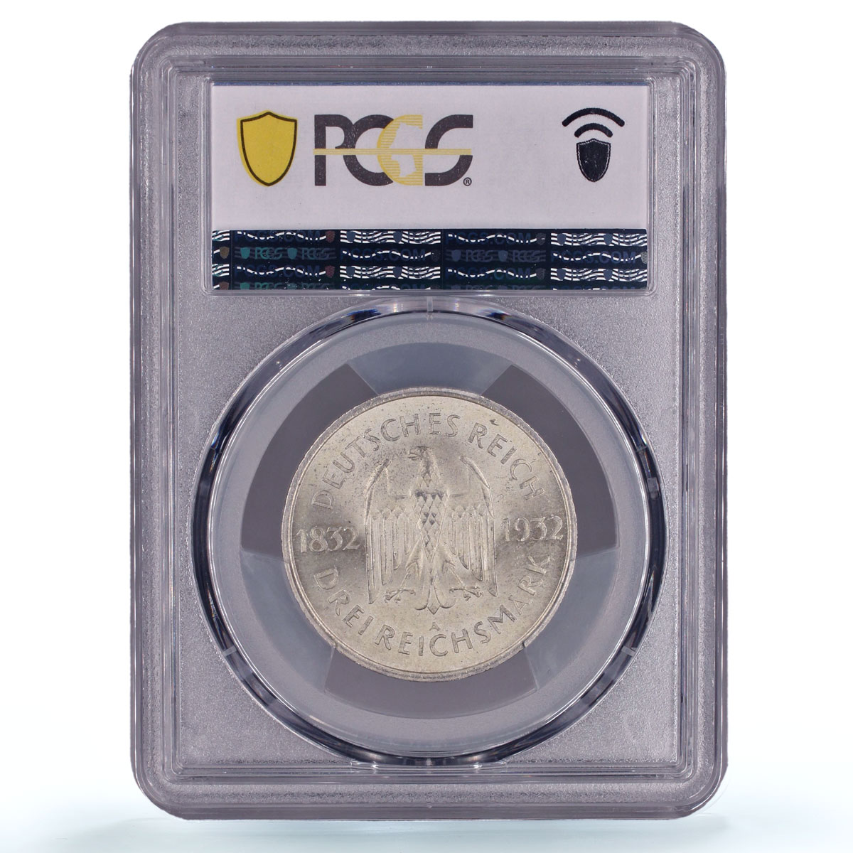 Germany 3 mark Goethe 100th Anniversary Literature MS64 PCGS silver coin 1932