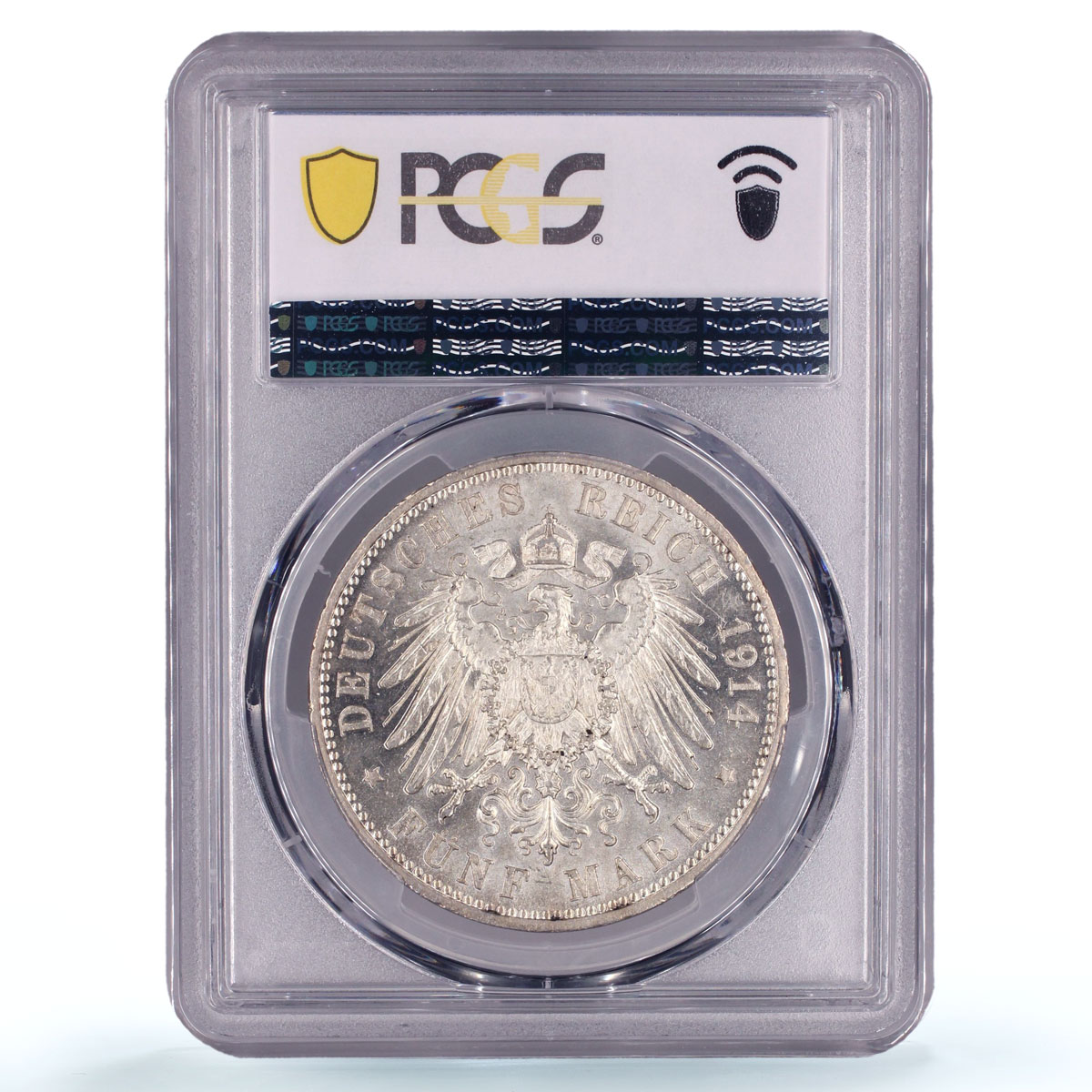 Germany Prussia 5 mark William Wilhelm II Thaler MS62 PCGS silver coin 1914