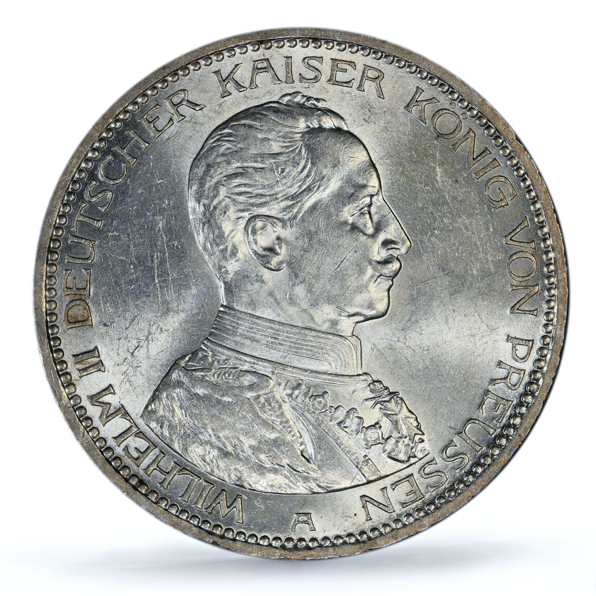 Germany Prussia 5 mark William Wilhelm II Thaler MS62 PCGS silver coin 1914
