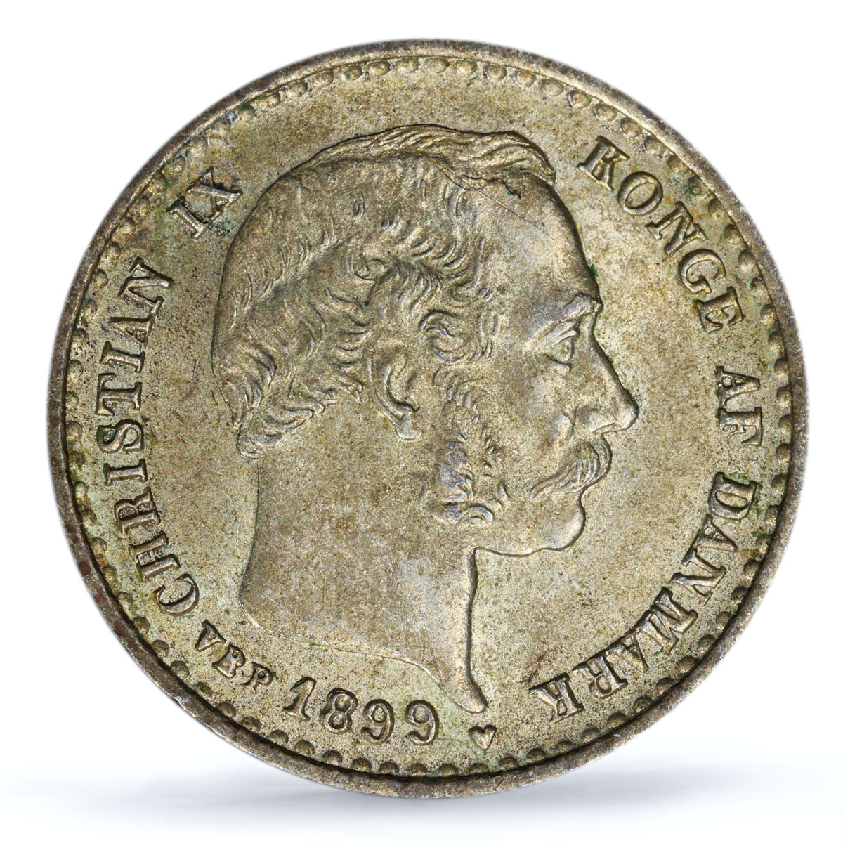 Denmark 10 ore King Christian IX Coinage KM-795 MS63 PCGS billon coin 1899