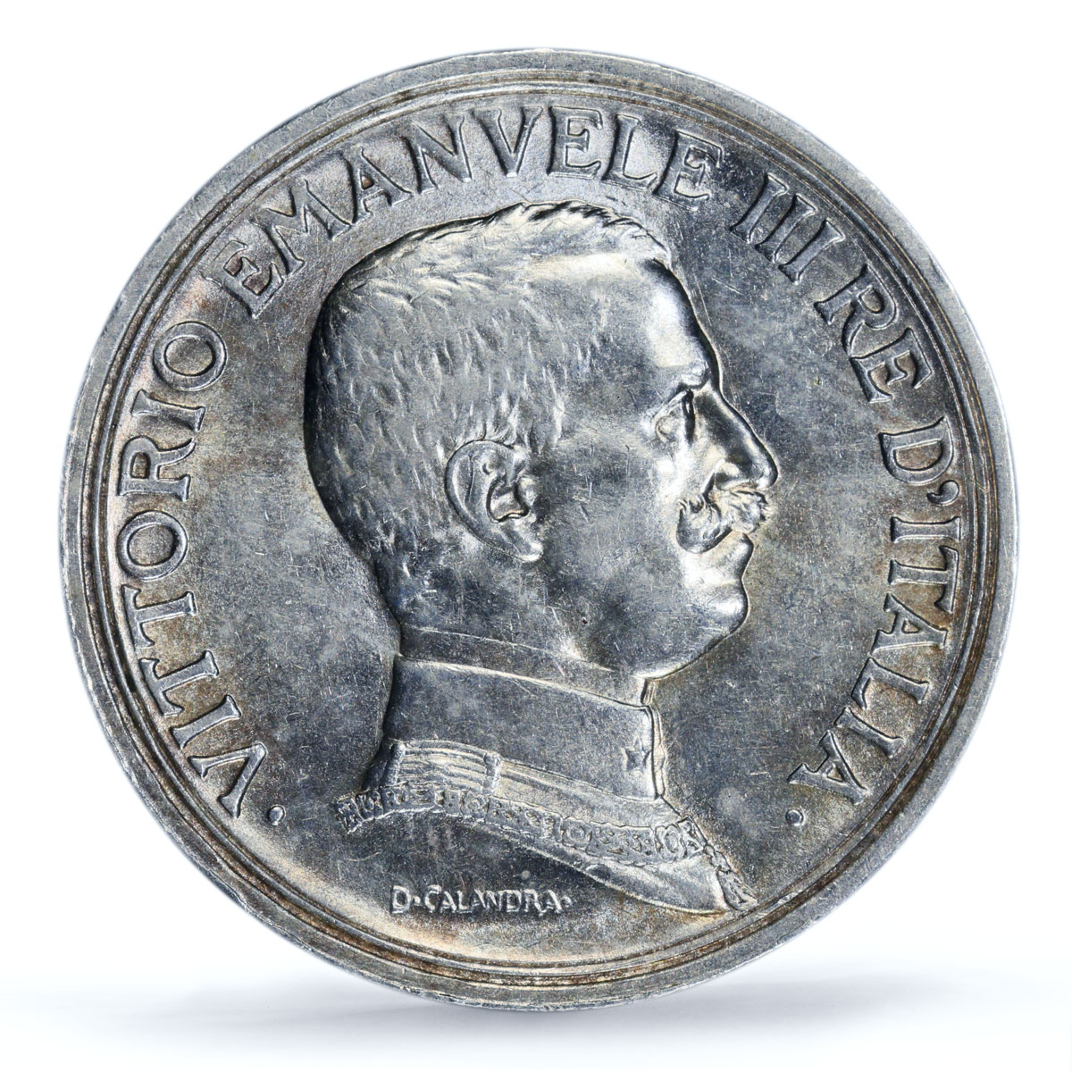 Italy 2 lire King Victor Emmanuel III Coinage KM-55 AU58 PCGS silver coin 1916