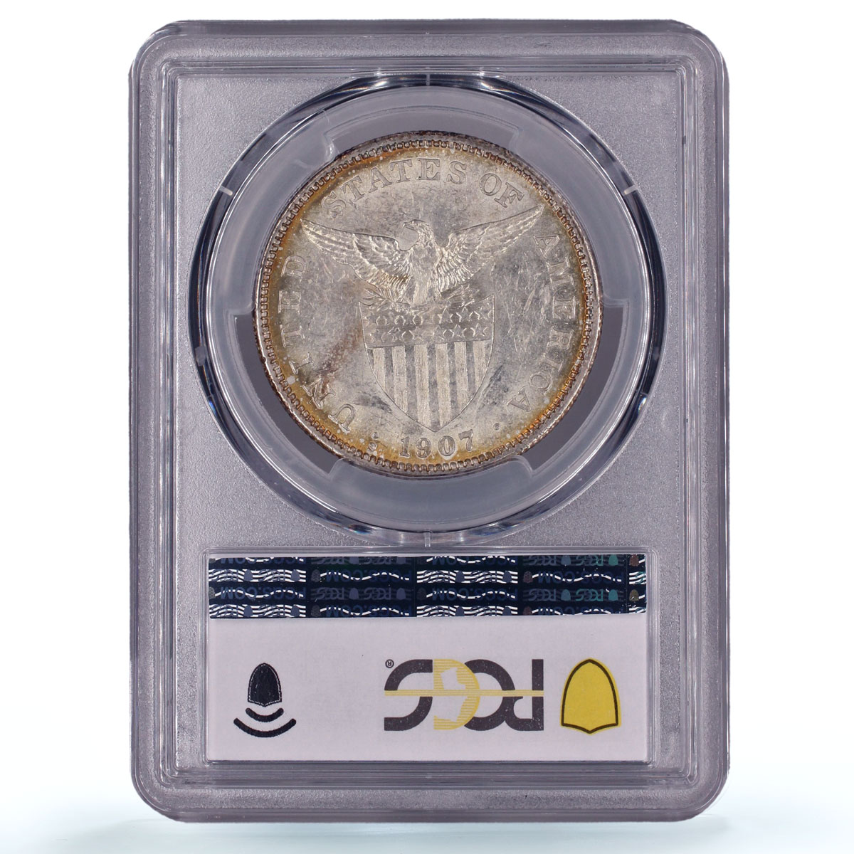 Philippines 1 peso US Decimal Coinage Small Type MS61 PCGS silver coin 1907-S
