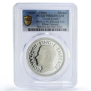 Gold Coast King Edward VIII Crown Hearn Patterns 1936 PR66 PCGS medal 1984