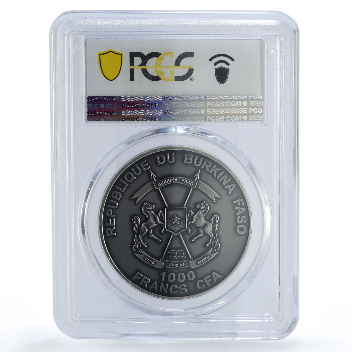 Burkina Faso 1000 CFA Mythical Creatures Wolpertinger MS67 PCGS silver coin 2015