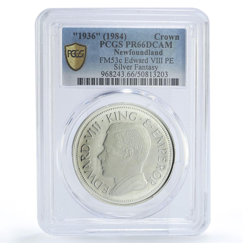 Canada NFLD King Edward VIII Crown Hearn Patterns 1936 PR66 PCGS Ag medal 1984