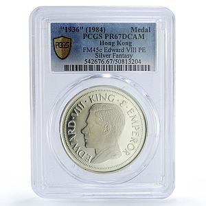 Hong Kong King Edward VIII Crown Hearn Pattern 1936 PR67 PCGS silver medal 1984