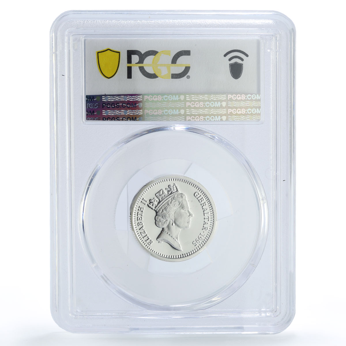 Gibraltar 1 pound National Day UN United Nations PR70 PCGS silver coin 1995