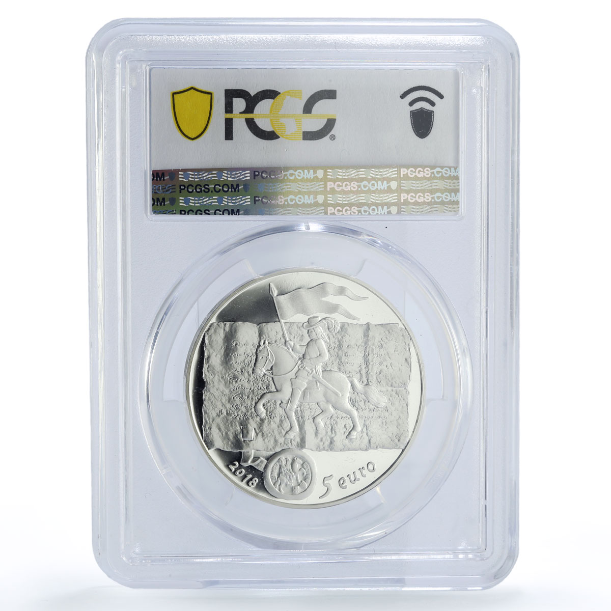 Latvia 5 euro Curonian Kings Horse Rider Equestrian PR70 PCGS silver coin 2018
