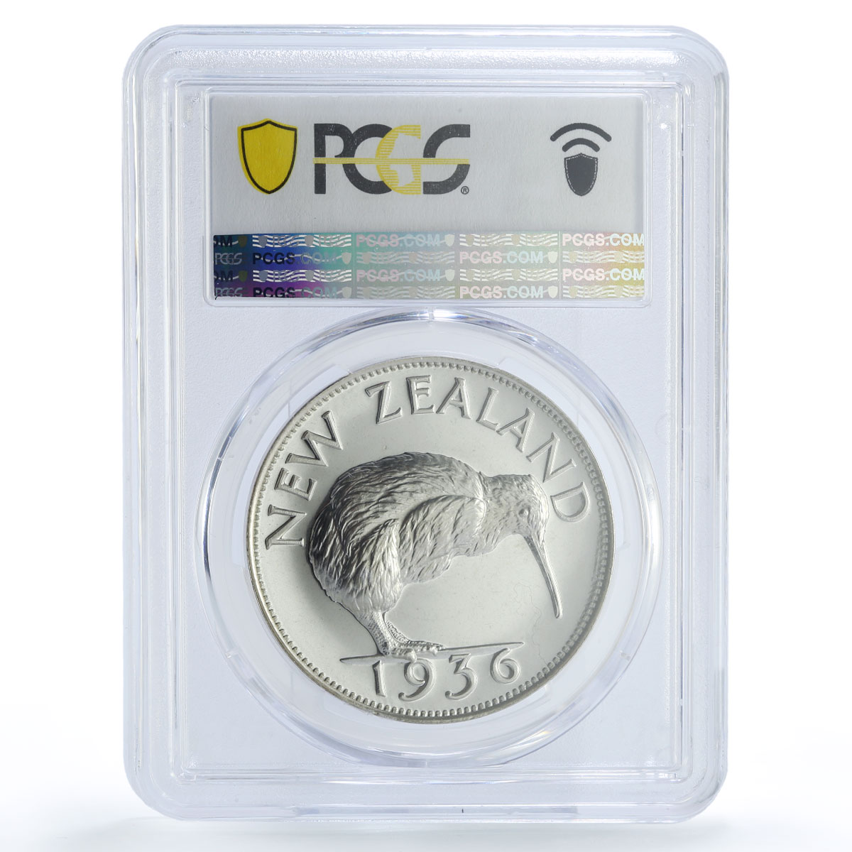 Zealand King Edward VIII Crown Hearn Patterns 1936 PL66 PCGS silver medal 1984
