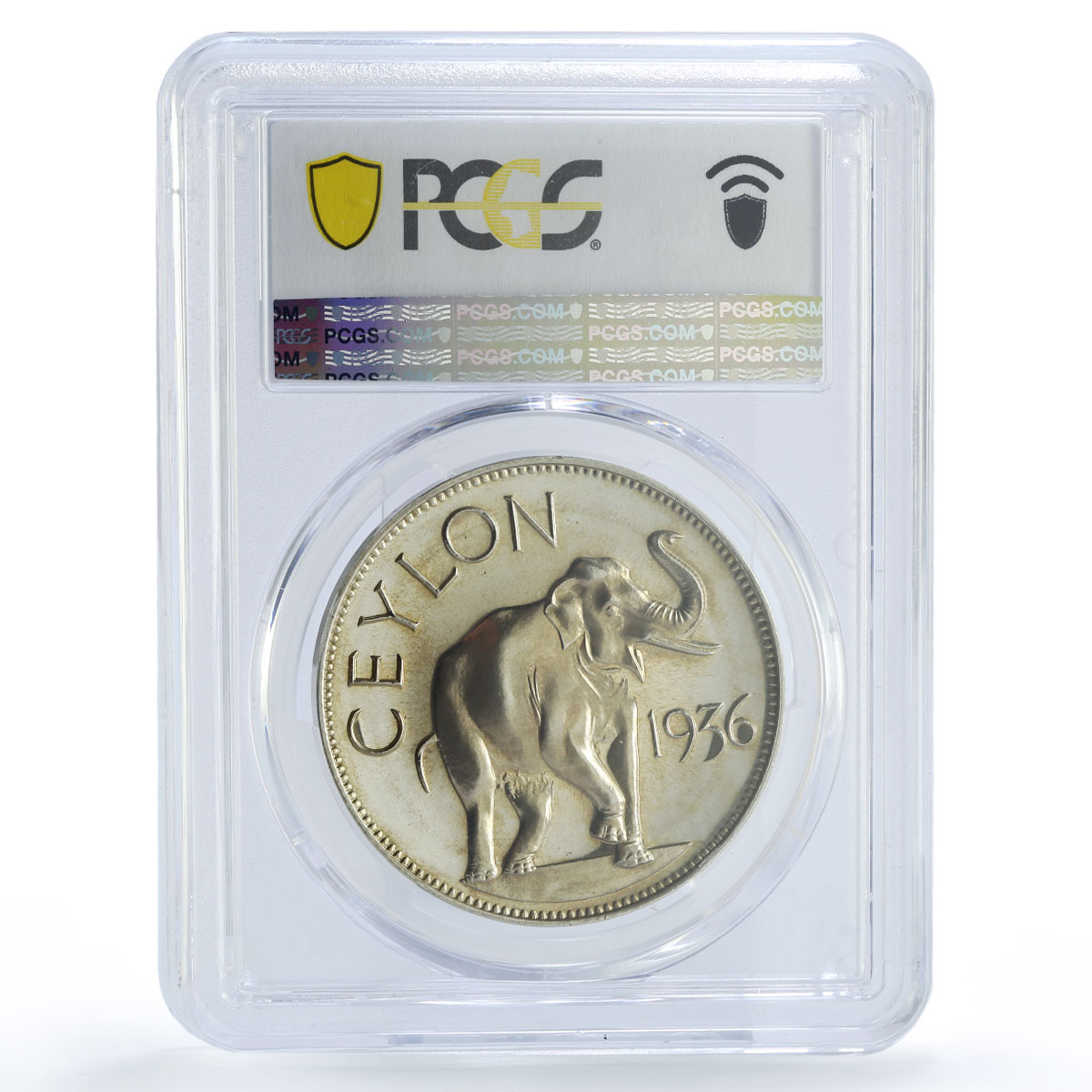 Ceylon King Edward VIII Crown Hearn Patterns 1936 PL67 PCGS silver medal 1984
