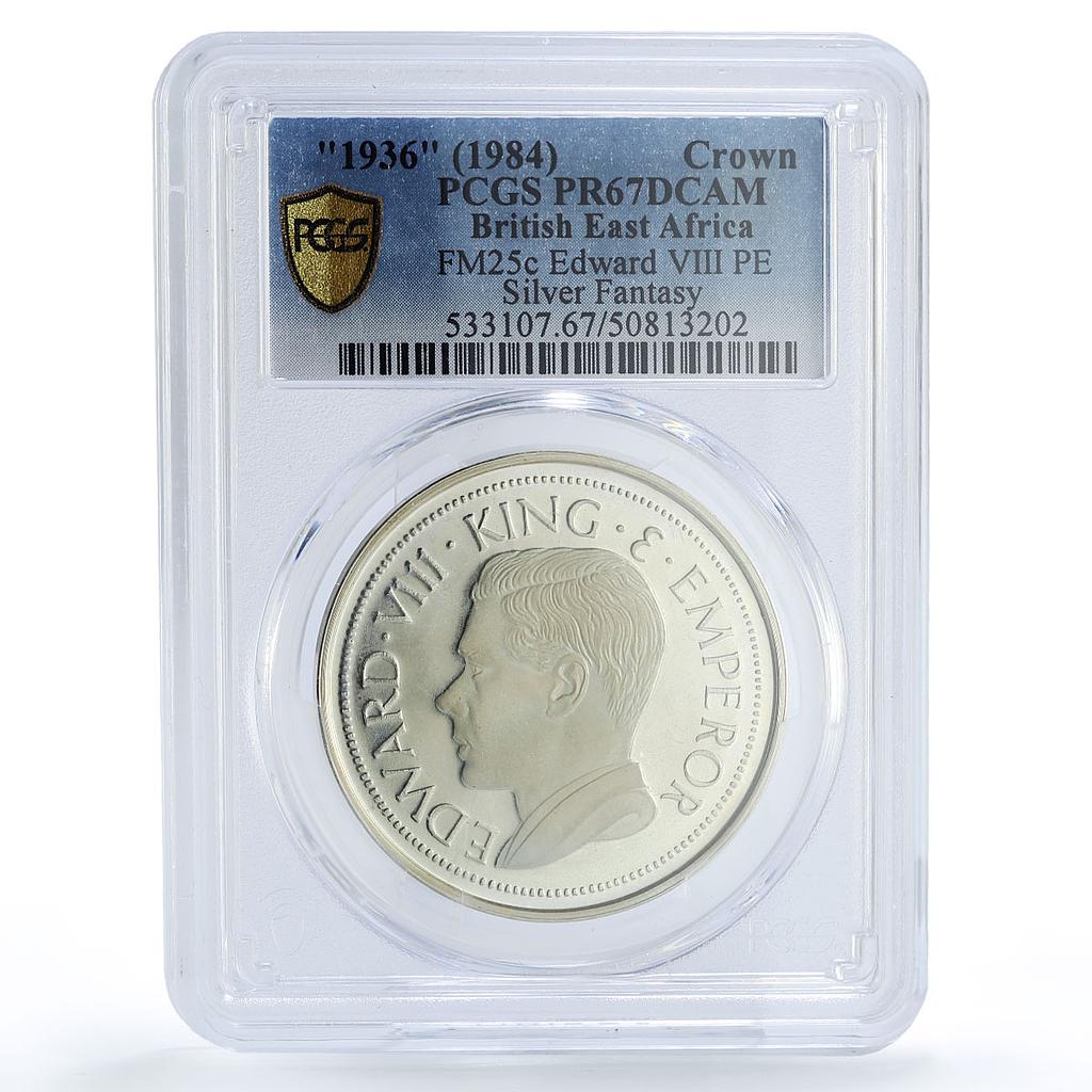 East Africa King Edward VIII Crown Hearn Patterns 1936 PR67 PCGS Ag medal 1984