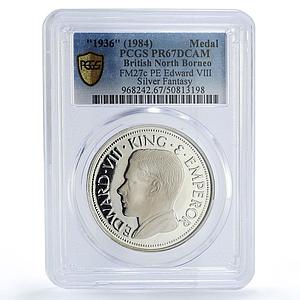 North Borneo King Edward VIII Crown Hearn Patterns 1936 PR67 PCGS Ag medal 1955