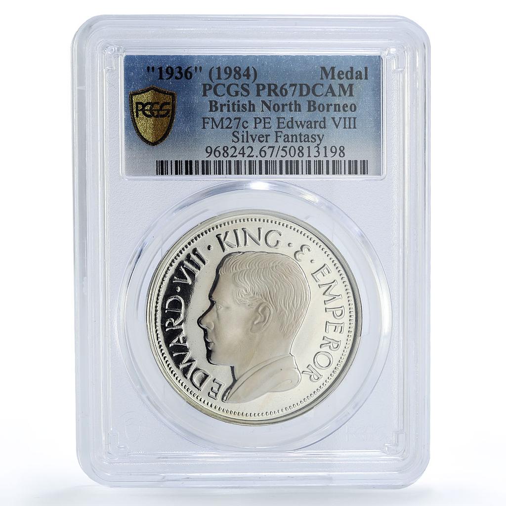 North Borneo King Edward VIII Crown Hearn Patterns 1936 PR67 PCGS Ag medal 1955