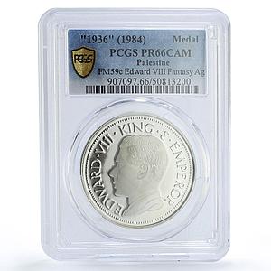 Palestine King Edward VIII Crown Hearn Patterns 1936 PR66 PCGS silver medal 1984