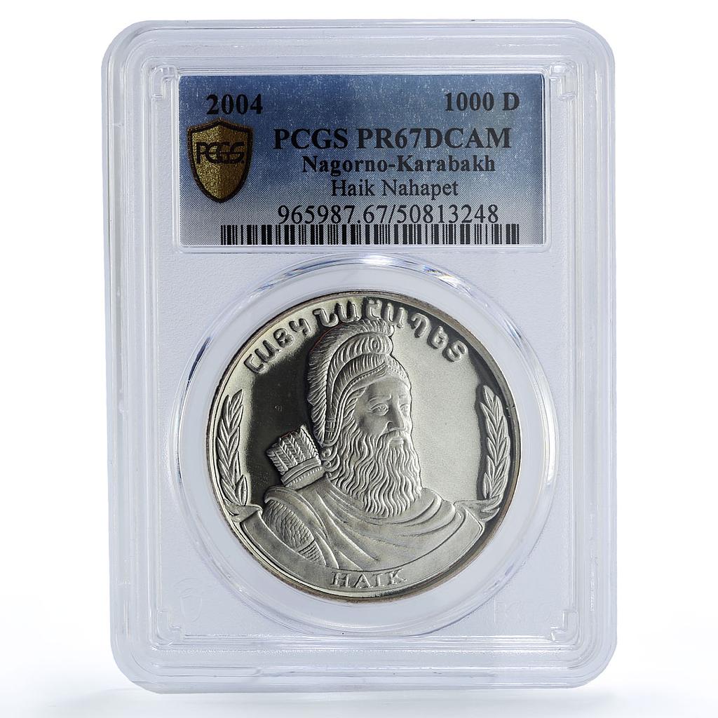 Artsakh Karabakh 1000 dram Haik Nahapet Archer PR67 PCGS silver coin 2004
