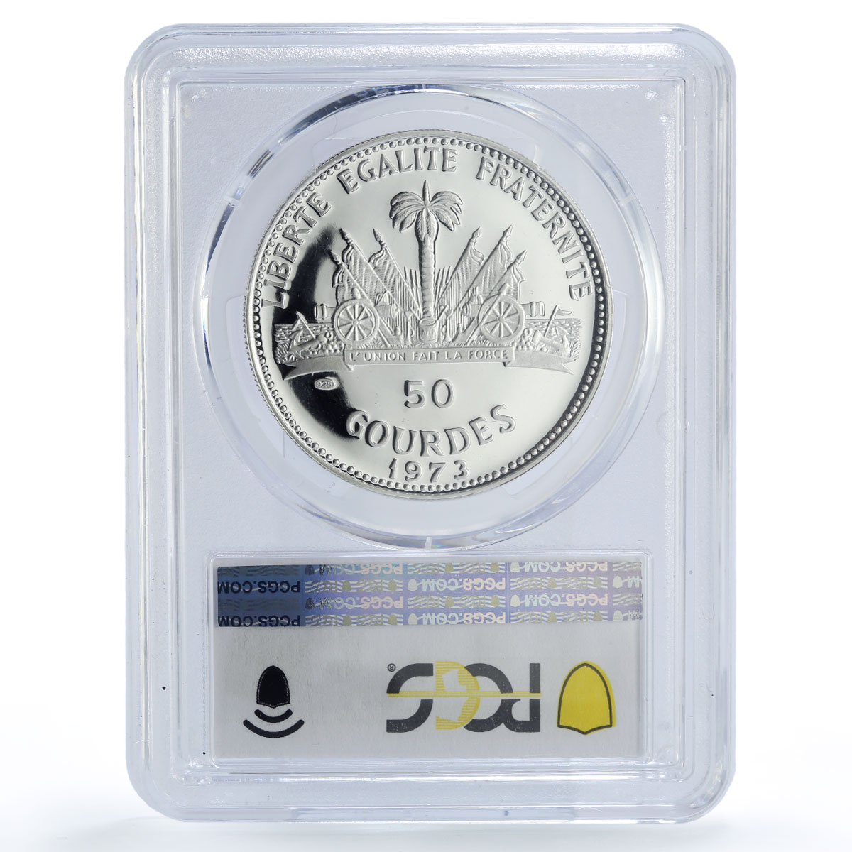 Haiti 50 gourdes Mother with Child Finess Left PR69 PCGS silver coin 1973