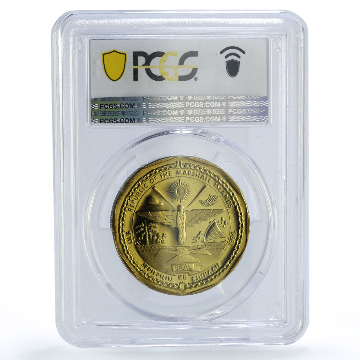 Marshall Islands 10 dollars Philippines Heroes McArthur MS68 PCGS CuZn coin 1994