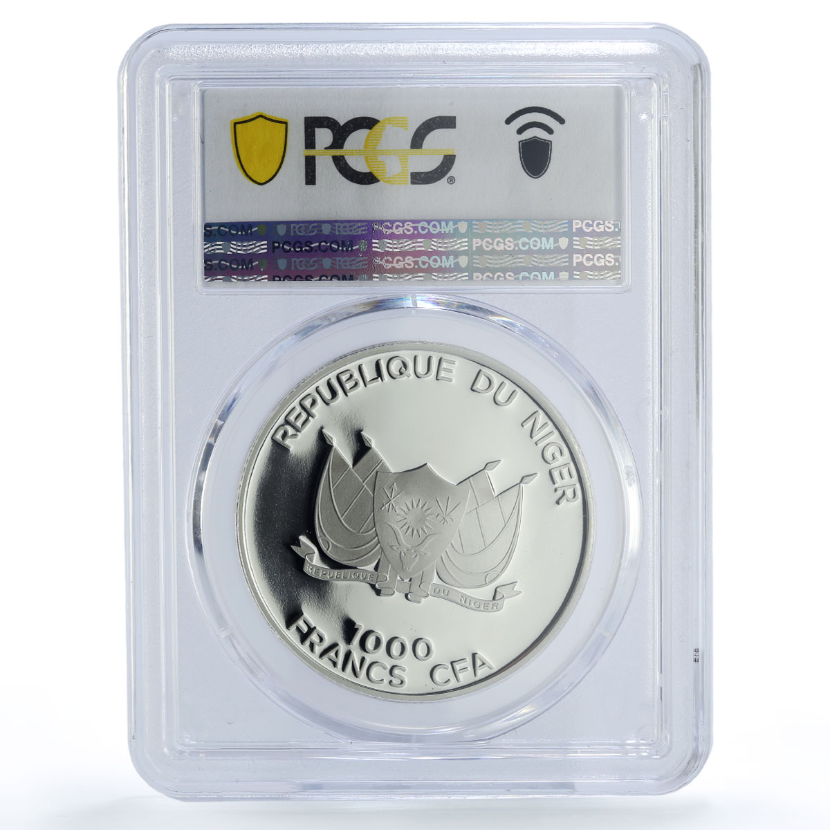 Niger 1000 francs Predators Animals Coyote Dog Fauna PR69 PCGS silver coin 2013