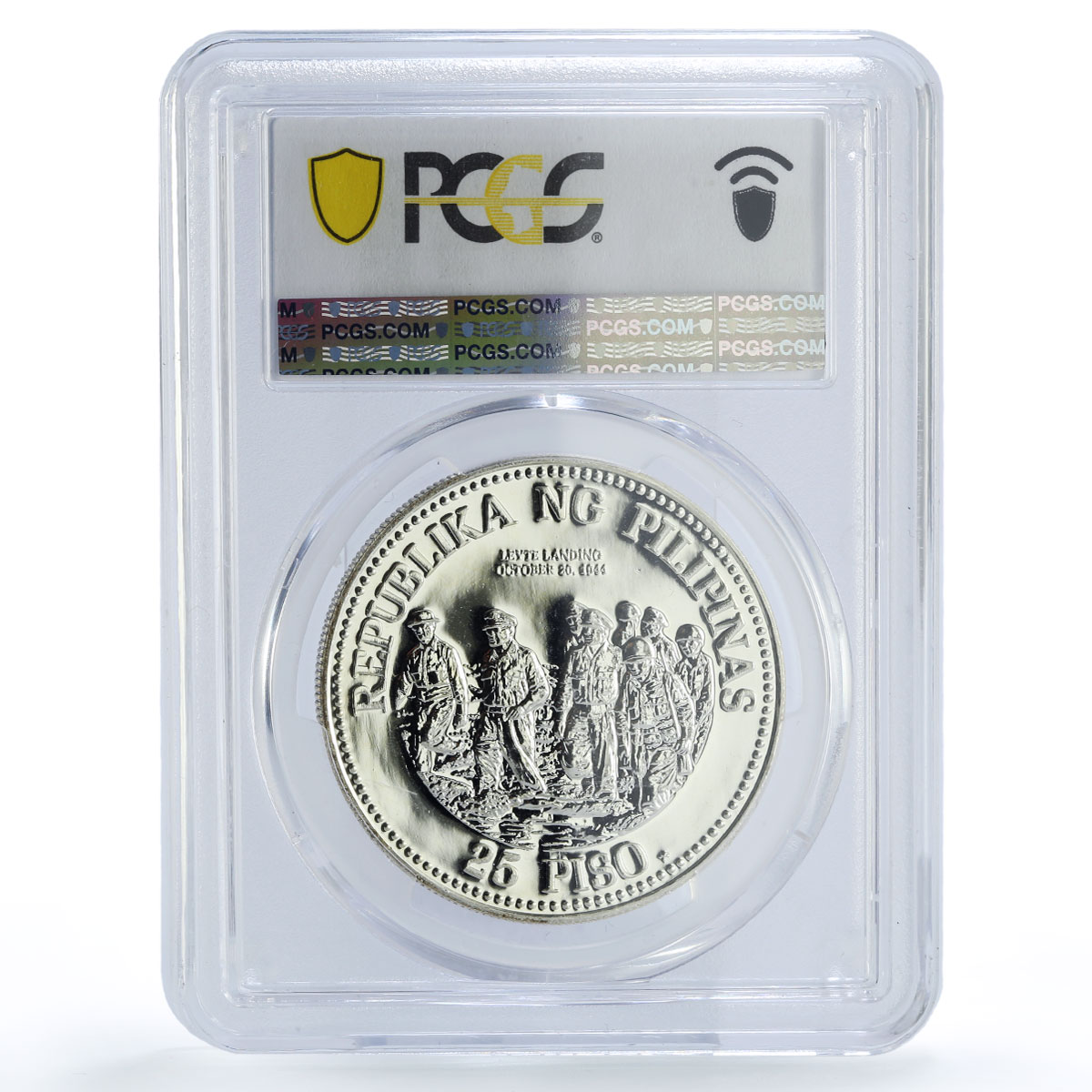 Philippines 25 piso General MacArthur Birth Politics PL66 PCGS silver coin 1980